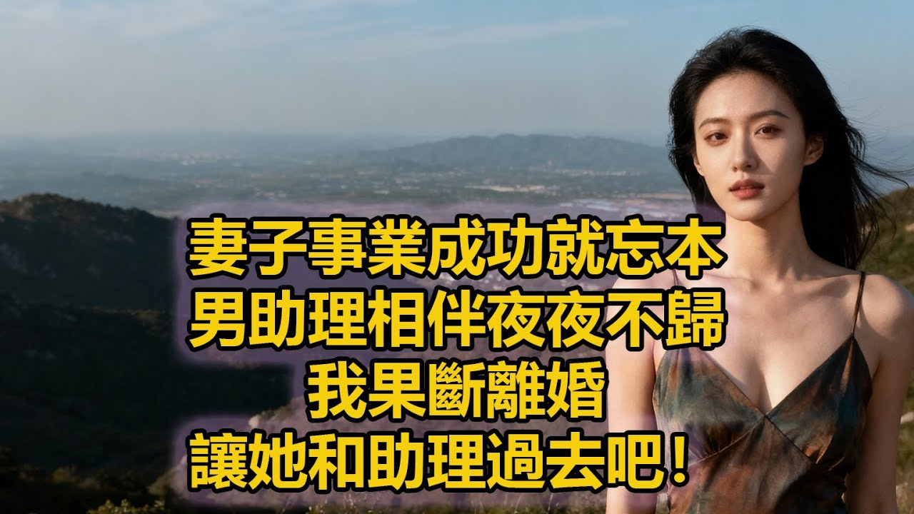 妻子事業成功就忘本，男助理相伴夜夜不歸，我果斷離婚，讓她和助理過去吧！