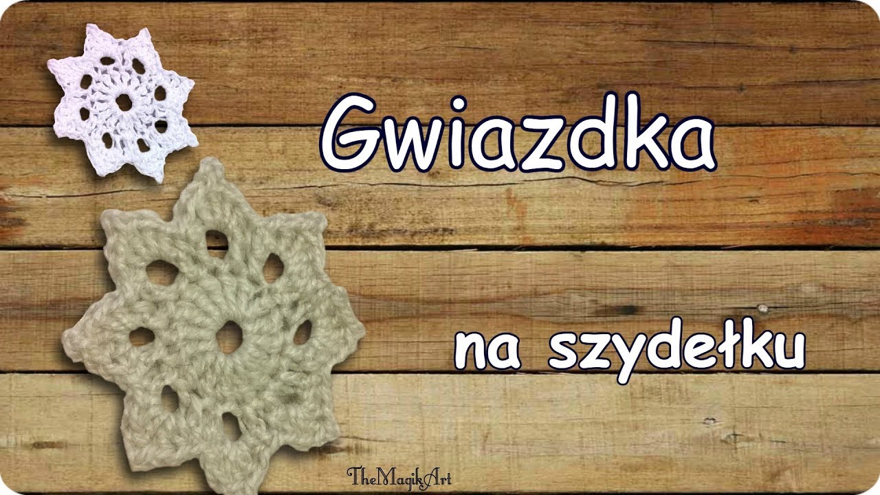 Gwiazdka/śnieżynka #16 na szydełku