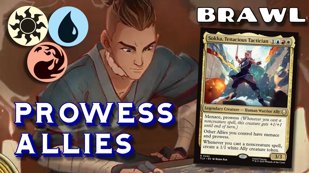 Monastery Mentor meets Narset - Sokka, Tenacious Tactician -  Brawl MTG Arena Gameplay