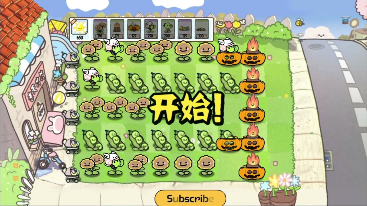 Plants vs Zombies Thử thách cây đậu 3 đầu đại chiến với zombies kute phô mai que 😎#pat15