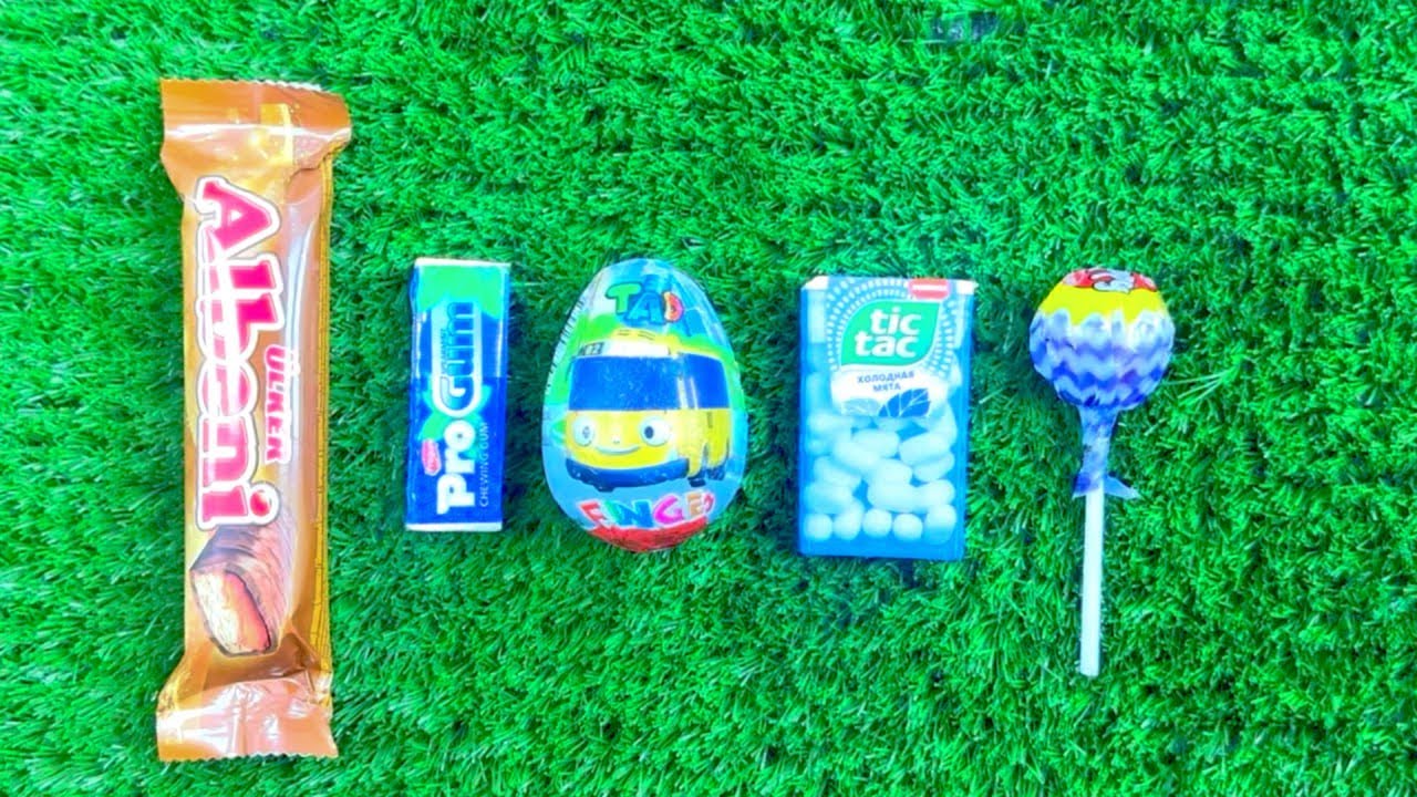 ASMR Most Popular Candys / some lots of colorful rainbow lollipop candy / unpacking chocolate eating