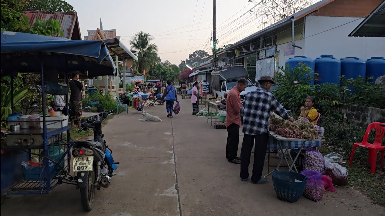 ลุยตลาดเช้าทางภาคอิสาน สุดม่วน!! 
