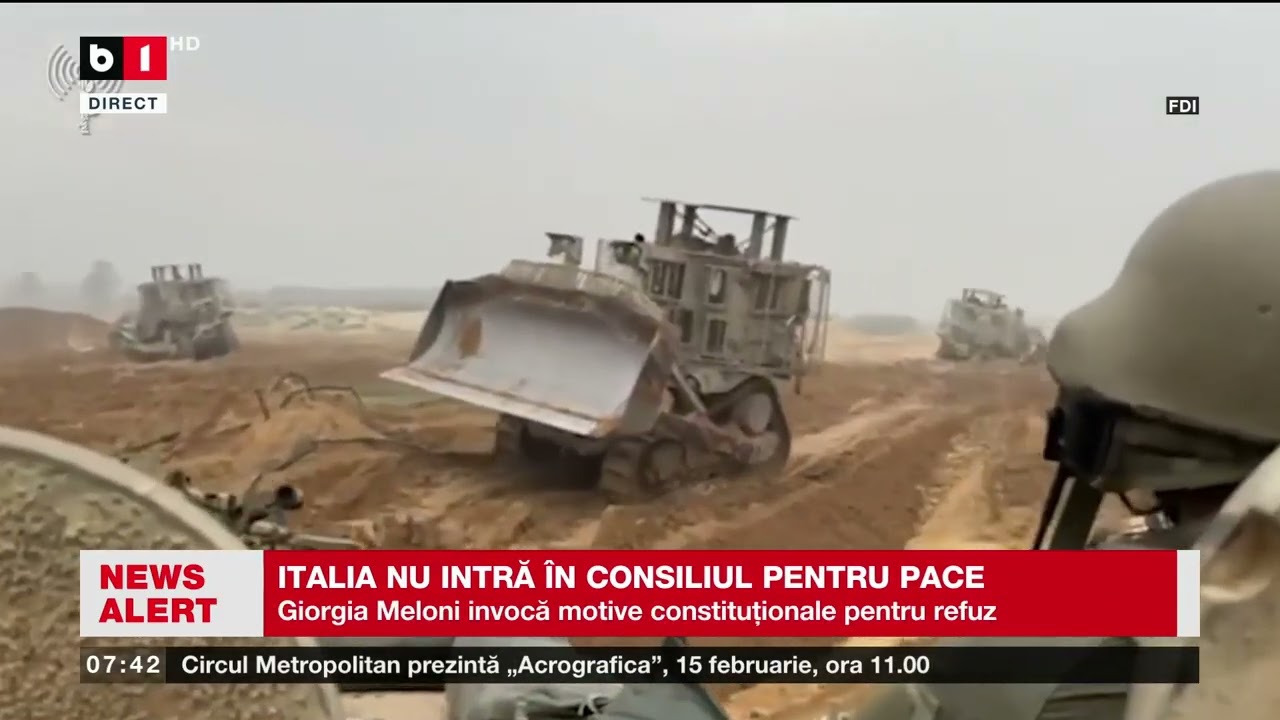 ITALIA NU INTRĂ ÎN CONSILIUL PENTRU PACE AL LUI TRUMP_Știri B1TV_15 febr. 2026