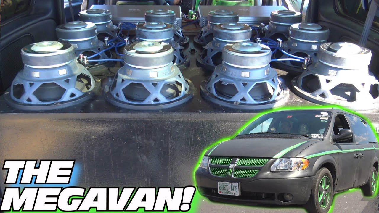 COOLEST Minivan EVER!!! MEGAVAN's Inverted Subwoofer BASS w/ 12 10