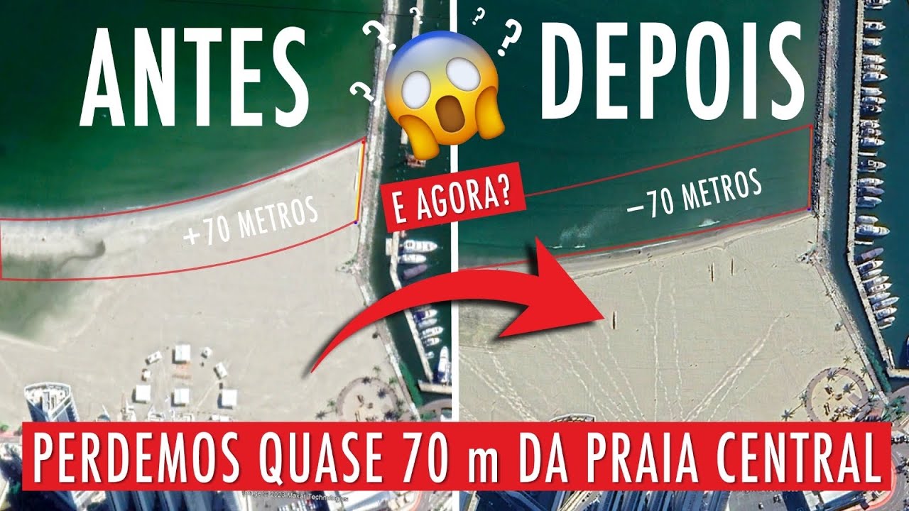 Perdemos Quase 70 METROS da PRAIA CENTRAL em 18 Meses, Entenda o Caso