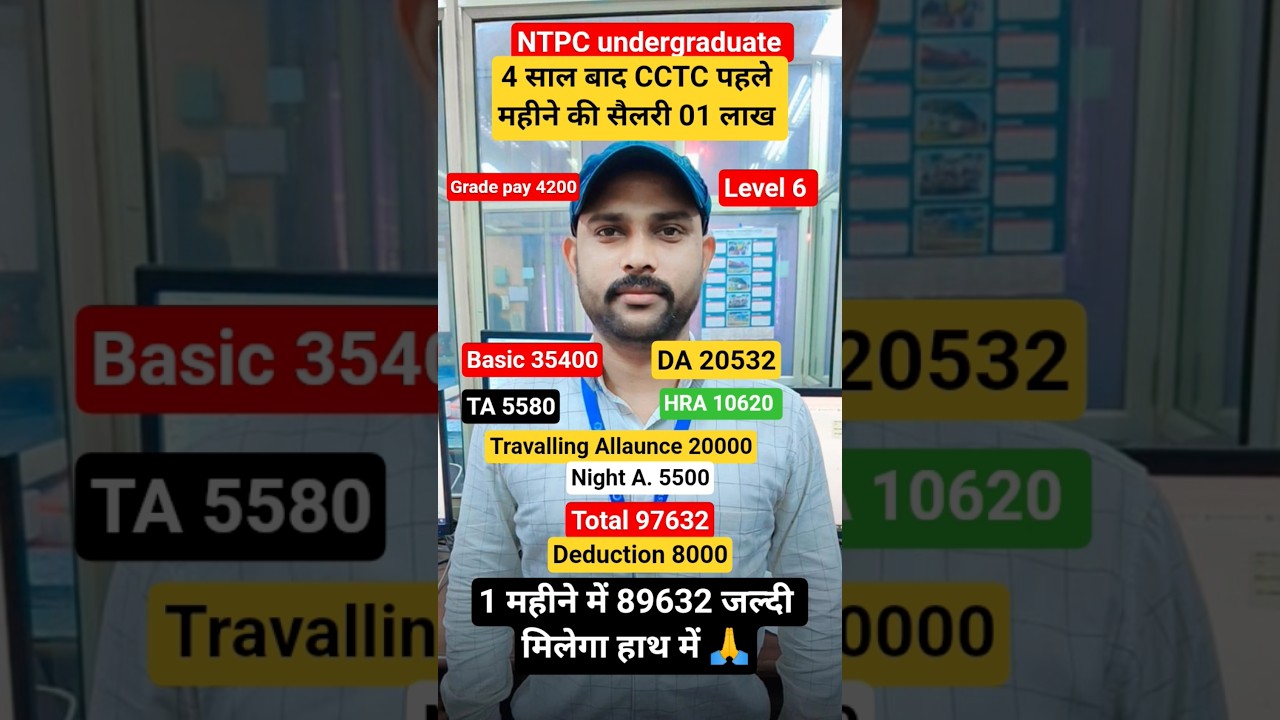 ntpc undergraduate Promotion salary 1 lakh🔥ntpc undergraduate admit card 2025 |#ntpc #salary #shorts