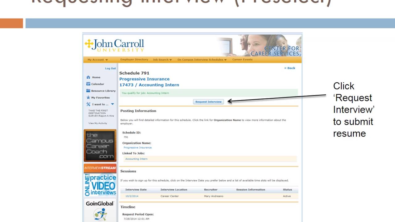 On Campus Recruiting Tutorial