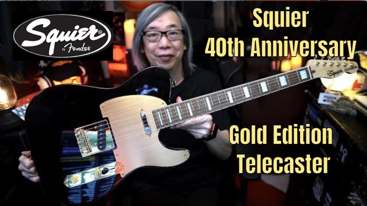 Nice and Affordable!!  The Fender Squier 40th Anniversary Gold Edition Telecaster Electric Guitar, B