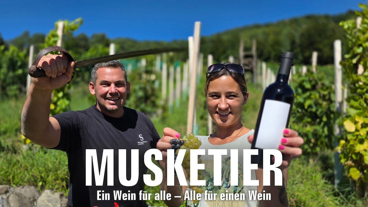 Musketier Wein. Ein Wein für alle, alle für einen Wein