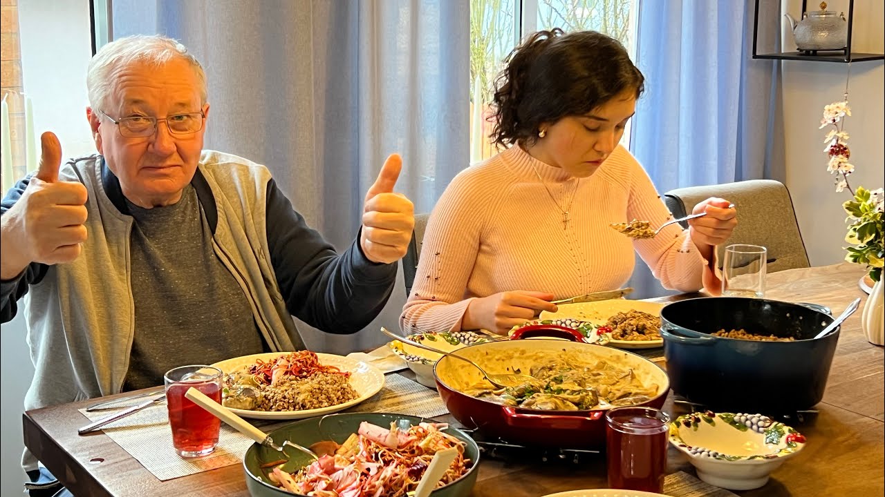 Семь кило мяса на ФАРШ | Крутой Грибной Подлив | Шарики | САЛАТ ОДНА-МИНУТКА | К Элине❤️