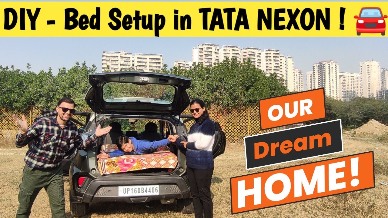 Car Bed Setup in TATA NEXON | Sleeping Bed in Car for Camping | TATA NEXON Bed Setup