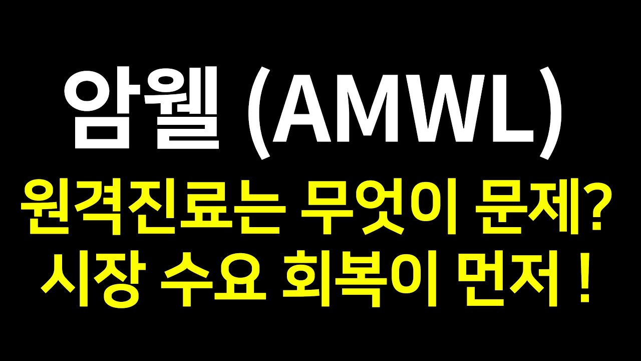 암웰 AMWL, 원격진료는 무엇이 문제일까? 시장 수요 회복이 먼저 ! (ep2)