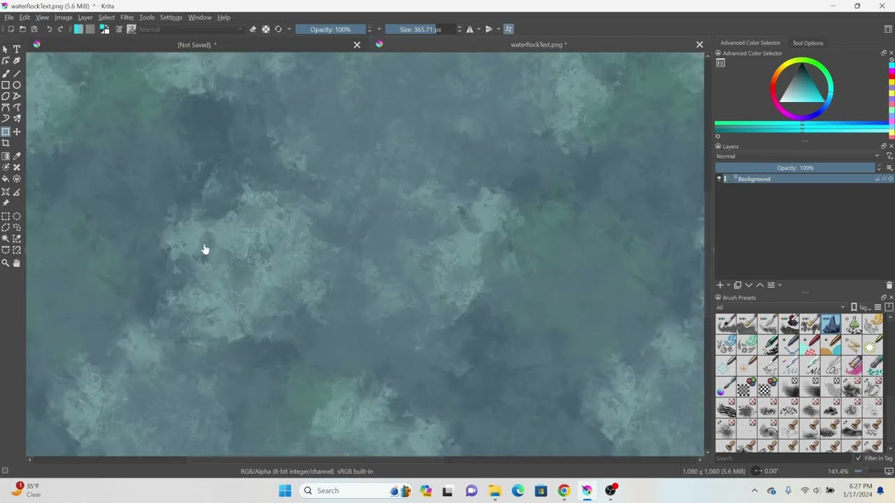 Krita Tutorial: How to make a seamless tile-able texture