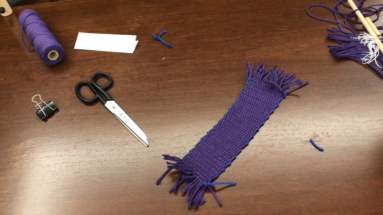 Weaving a Bookmark on a Backstrap Loom