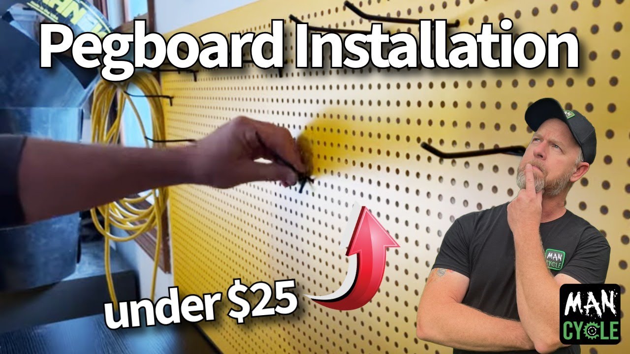 How I Installed an Entire Pegboard Wall for UNDER $25!