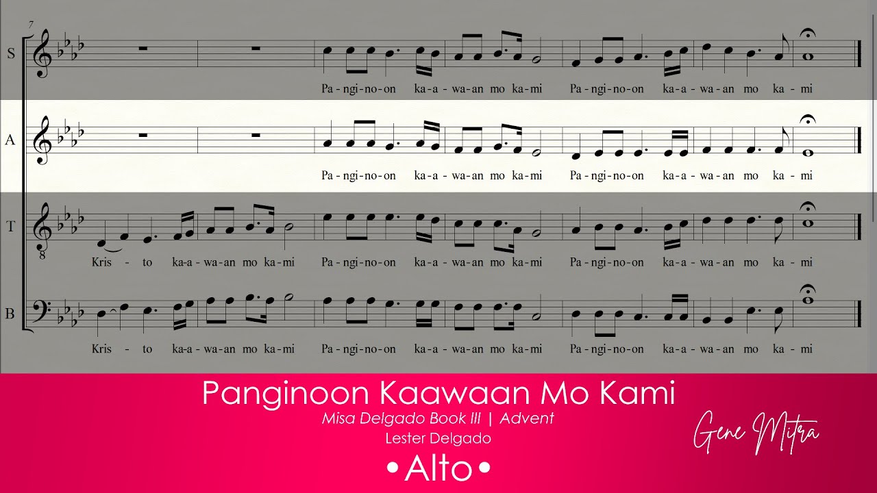 Panginoon Kaawaan Mo Kami | Misa Delgado Book III | Advent &bull; Alto