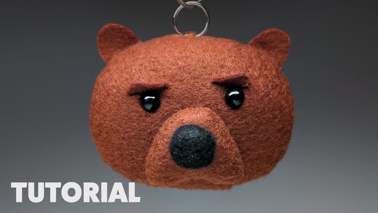 How to Sew a Felt Bear Charm | No Talking Tutorial