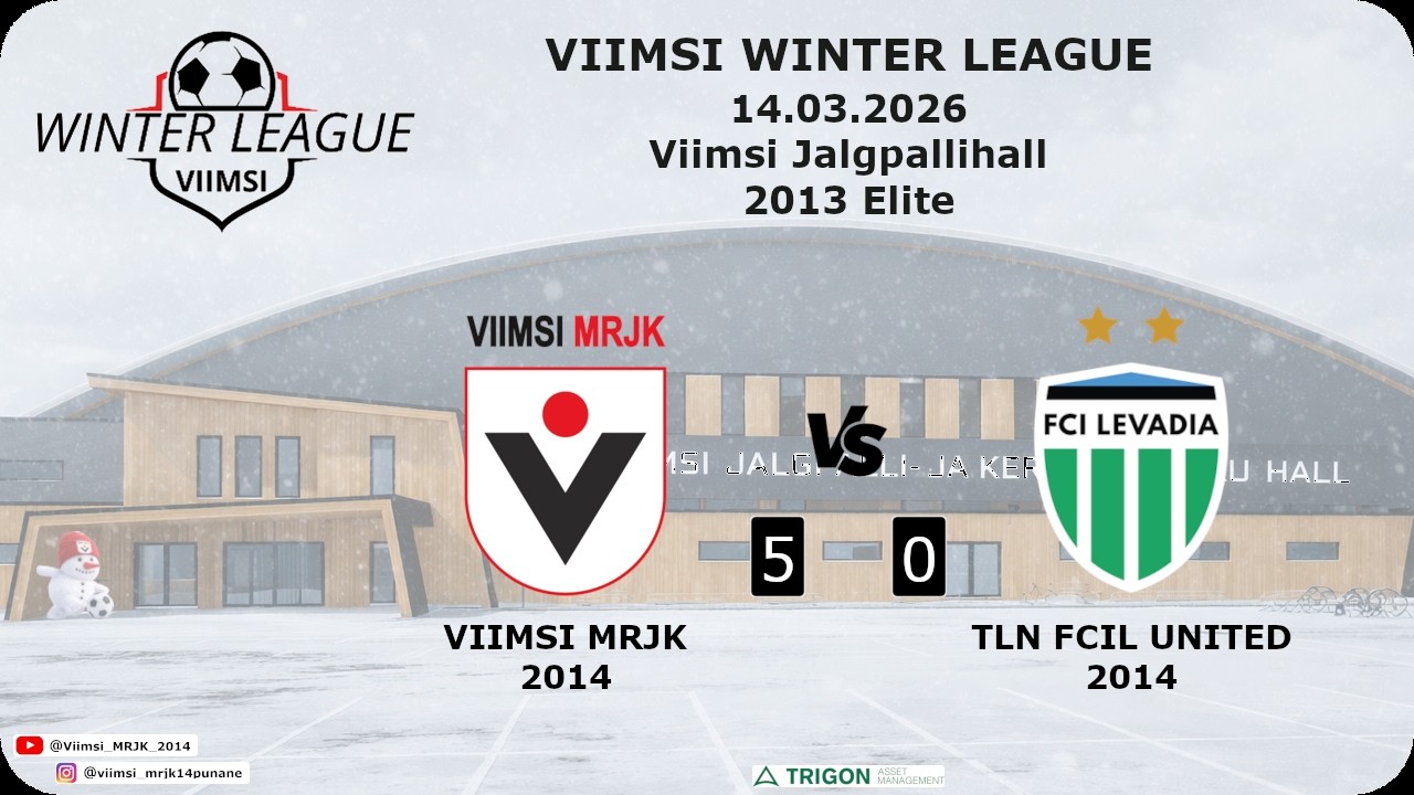 2026.03.14 - Viimsi Winter League - Boys 2013 Elite - Viimsi MRJK 2014 vs Tallinna FCIL United 2014