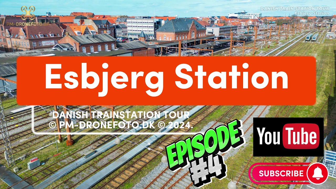 4K - Danish Train Station Tour - Ep. 4: Esbjerg Station.