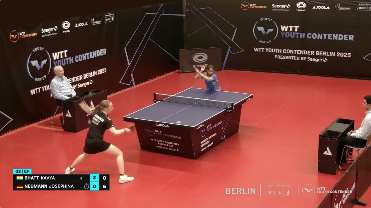 Josephina Neumann (GER) vs Kavya Bhatt (IND) | U17 QF | 2025 WTT Youth Contender Berlin