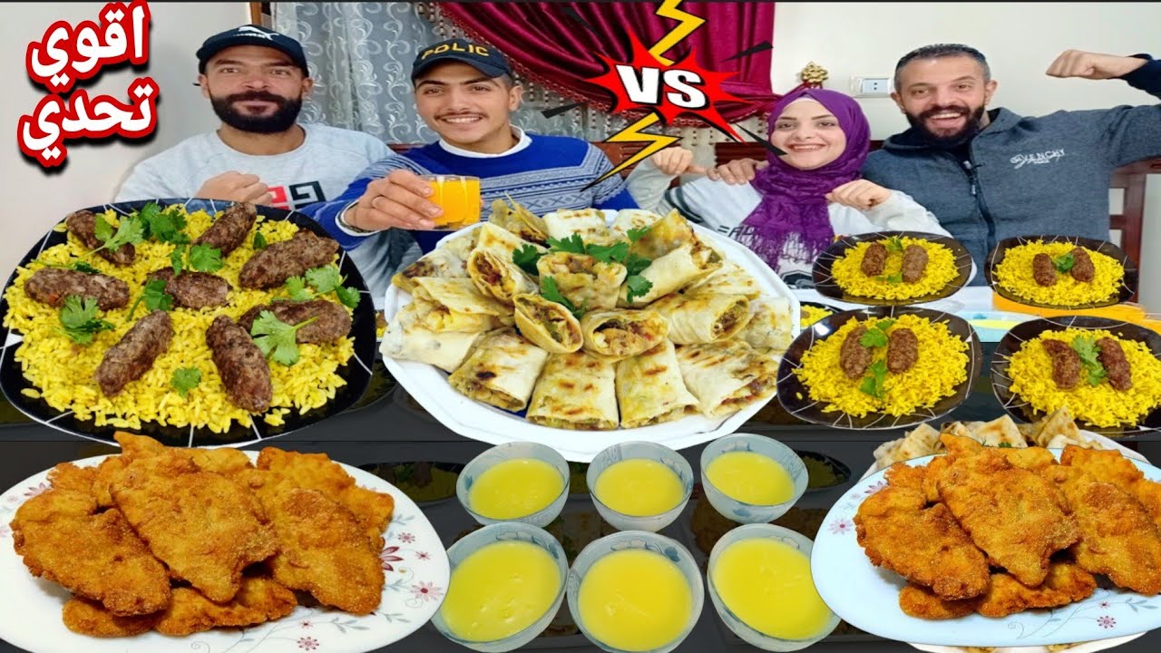 تحدي اللي تقدرتاكله💵 فريق شيكو🆚سعيد  ع الكفته المشويه والبانيه وشاورمه منافسه قويه💪