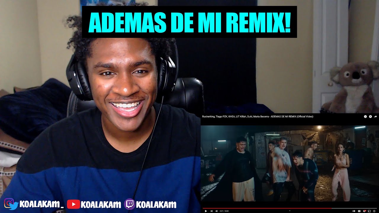 Rusherking, Tiago PZK, KHEA, LIT Killah, Duki, Maria Becerra - ADEMAS DE MI REMIX | reaction