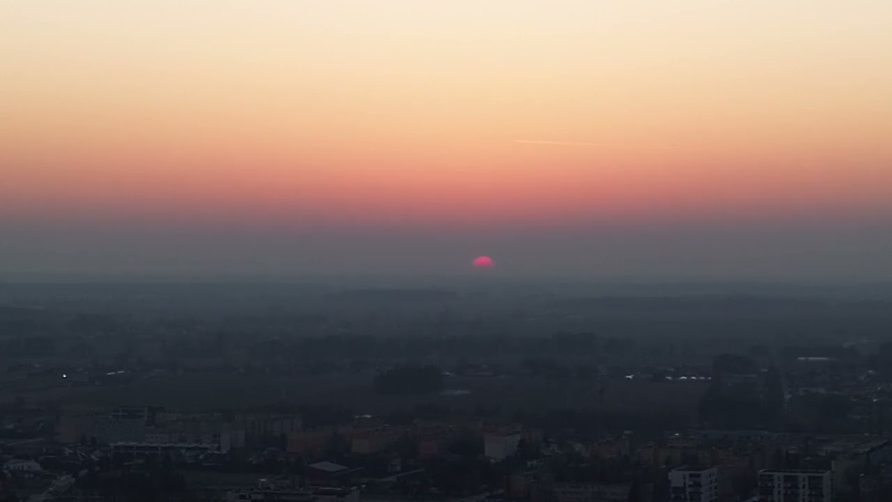 Zachód słońca w Łowiczu 22.02.2025.
