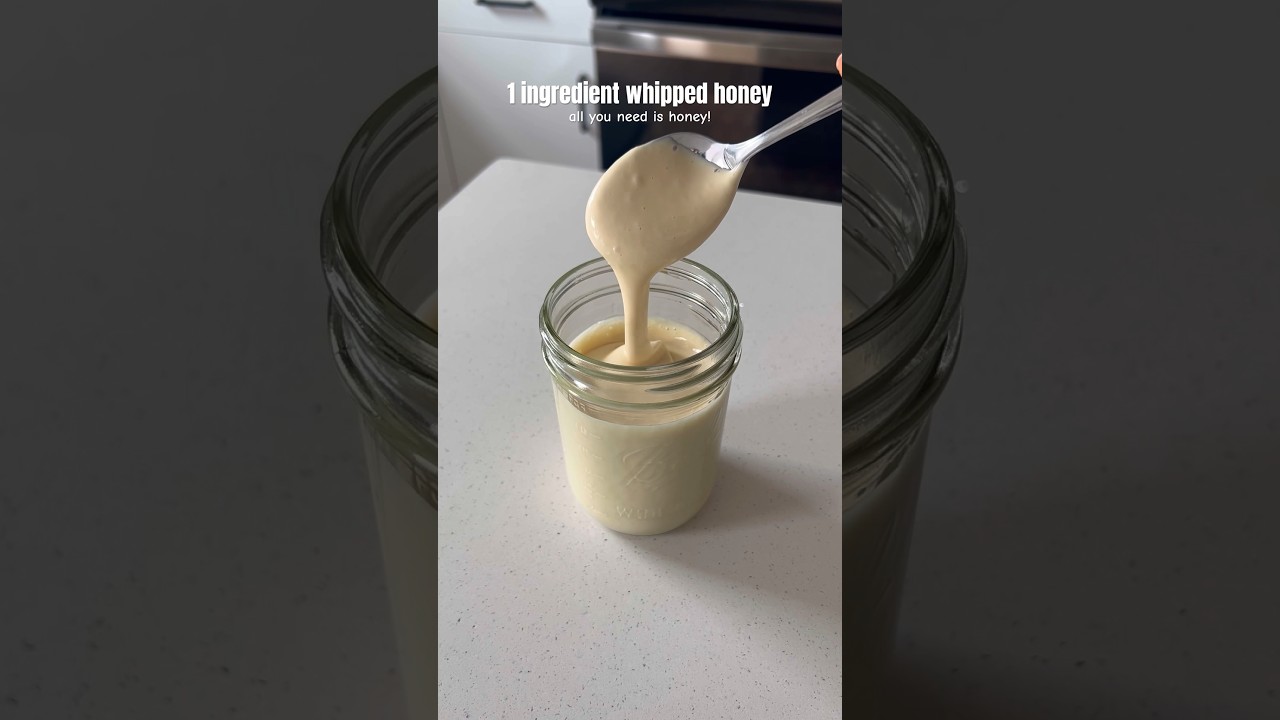 1 ingredient whipped honey! #shorts