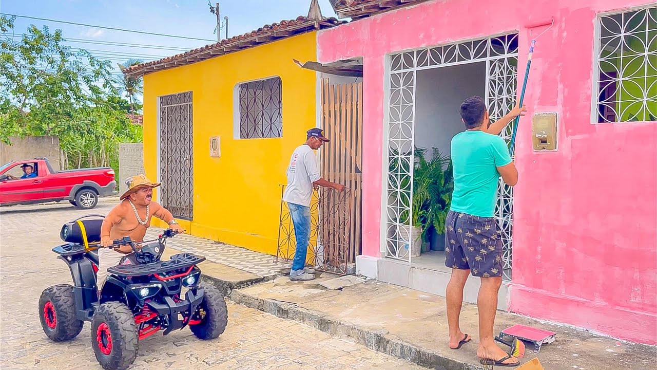 LEÔNCIO PINTA A NOVA CASA DE PILILIU DE ROSA E O CASSETE COMEU 😱 | PILILIU DA RESENHA