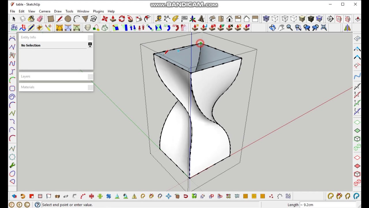 Single Twist End Table | SketchUp