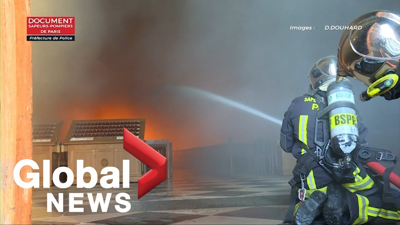 Notre Dame fire: Terrifying video shows what firefighters were up against