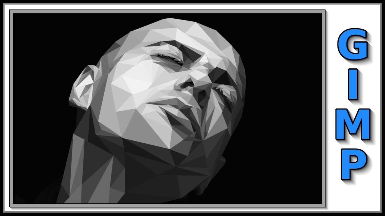 Gimp: How to Make a Low Poly Portrait in Black and White