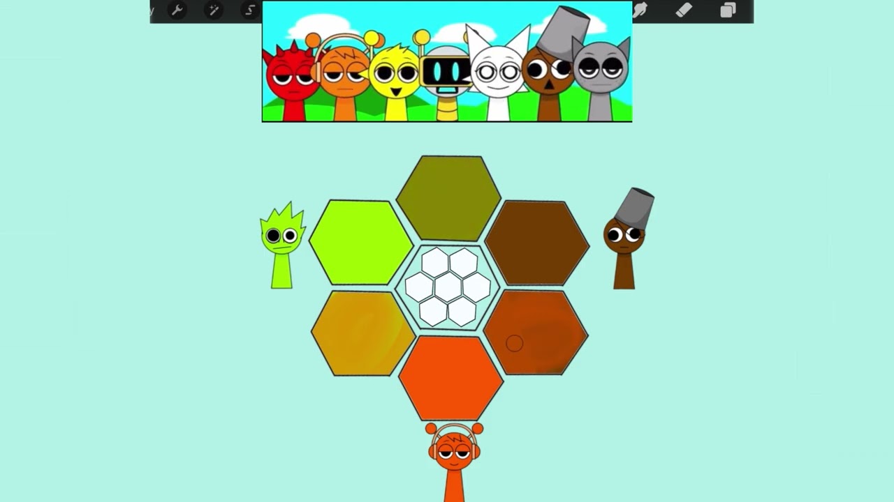 Digital color mixing: Sprunki #colormixingmagic #colormixing #procreate #sprunki