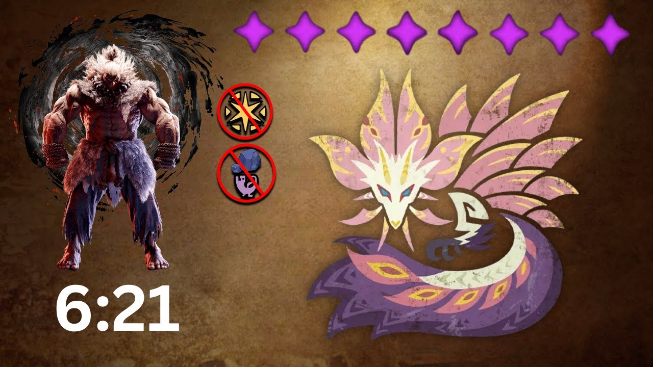 【MHWilds:ワイルズ】Akuma vs 8★ Tempered Mizutsune in 6:21 | 豪鬼が星8のテンペスト・タマミツネを6分で倒す