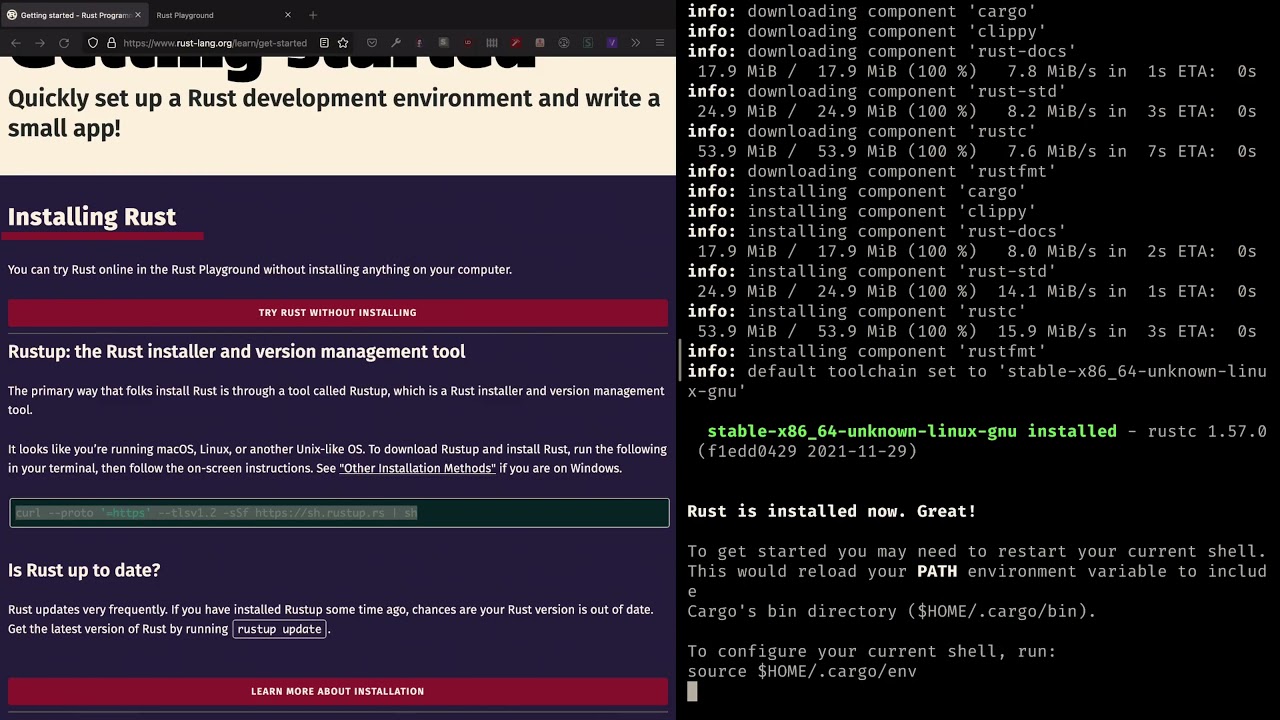 Apprendre le Rust - Episode 1: Installation