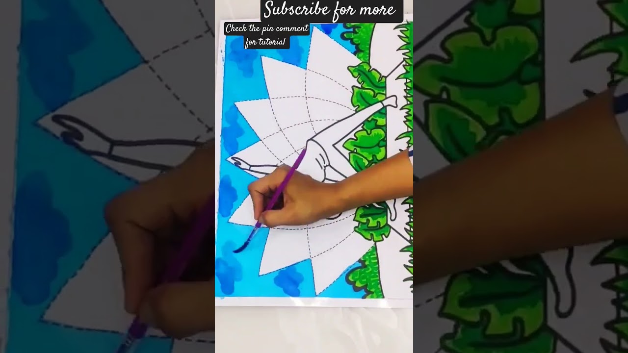 How to Draw Yoga Day Poster drawing/International Yoga Day Chart Project - Easy way #shorts