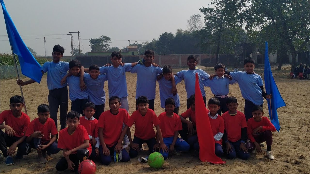 Senior boys ⚽ Football match I 🔵Vs🔴 Annual Sports 2026 A.M.S. International School Kishanganj 