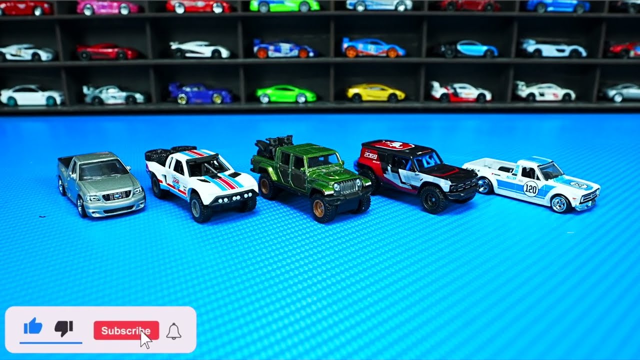 Премиальный набор Hot Wheels Hyper Haulers — Ford Bronco R, Lightning, Gladiator (4K)