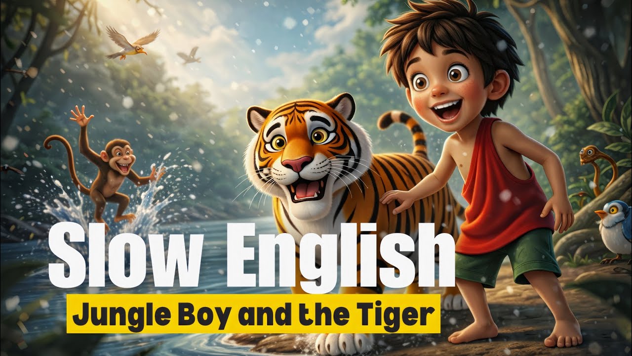 Мальчик из джунглей и тигр | Практика аудирования на английском языке для начинающих