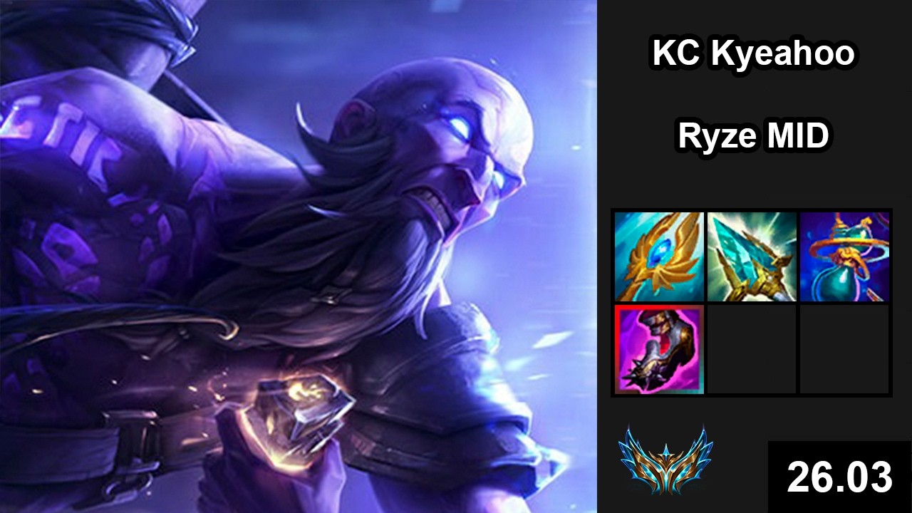 KC Kyeahoo (Ryze) vs (Ahri) - EUW Challenger - Patch 26.03