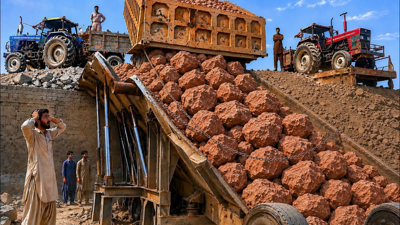 💥 How Powerful Jaw crusher Machine Work Giant in Action/crushing#jawcrusher #stonecrushing #asmr 👹 
