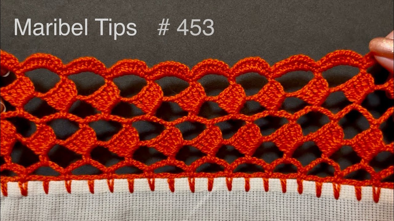 MIS CREACIONES EN CROCHET  grande y elegante orillas para serviletas # 453