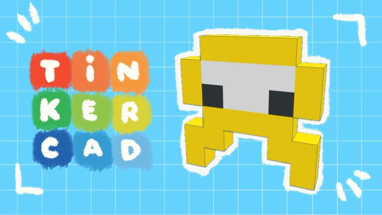 👾3D Монстрик у стилі Pixel Art | Tinkercad | Monster #4 #3dмоделювання #tinkercad #3dkid