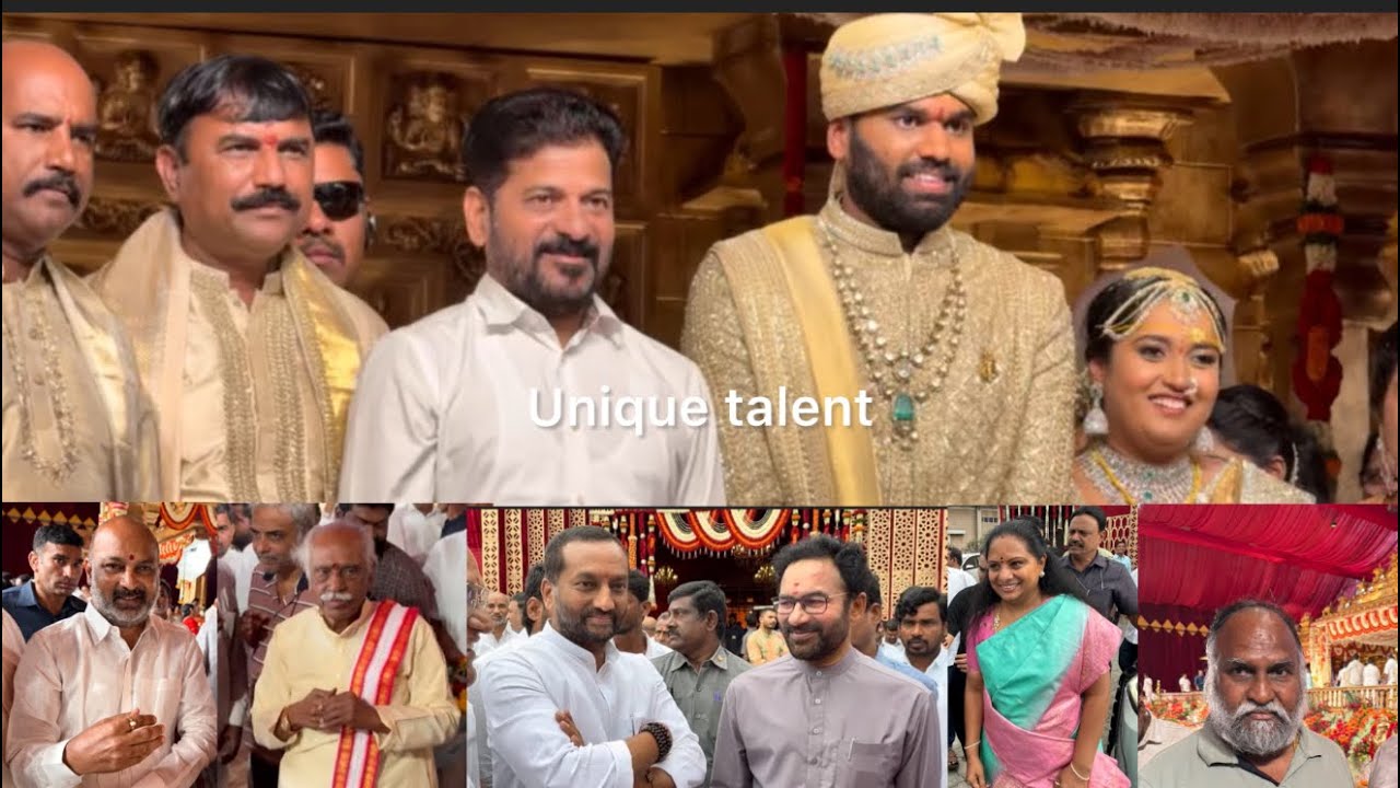 Bjp mp anji reddy son wedding in hyderabad | cm revanth reddy | ktr | bandi sanjay | kavitha 