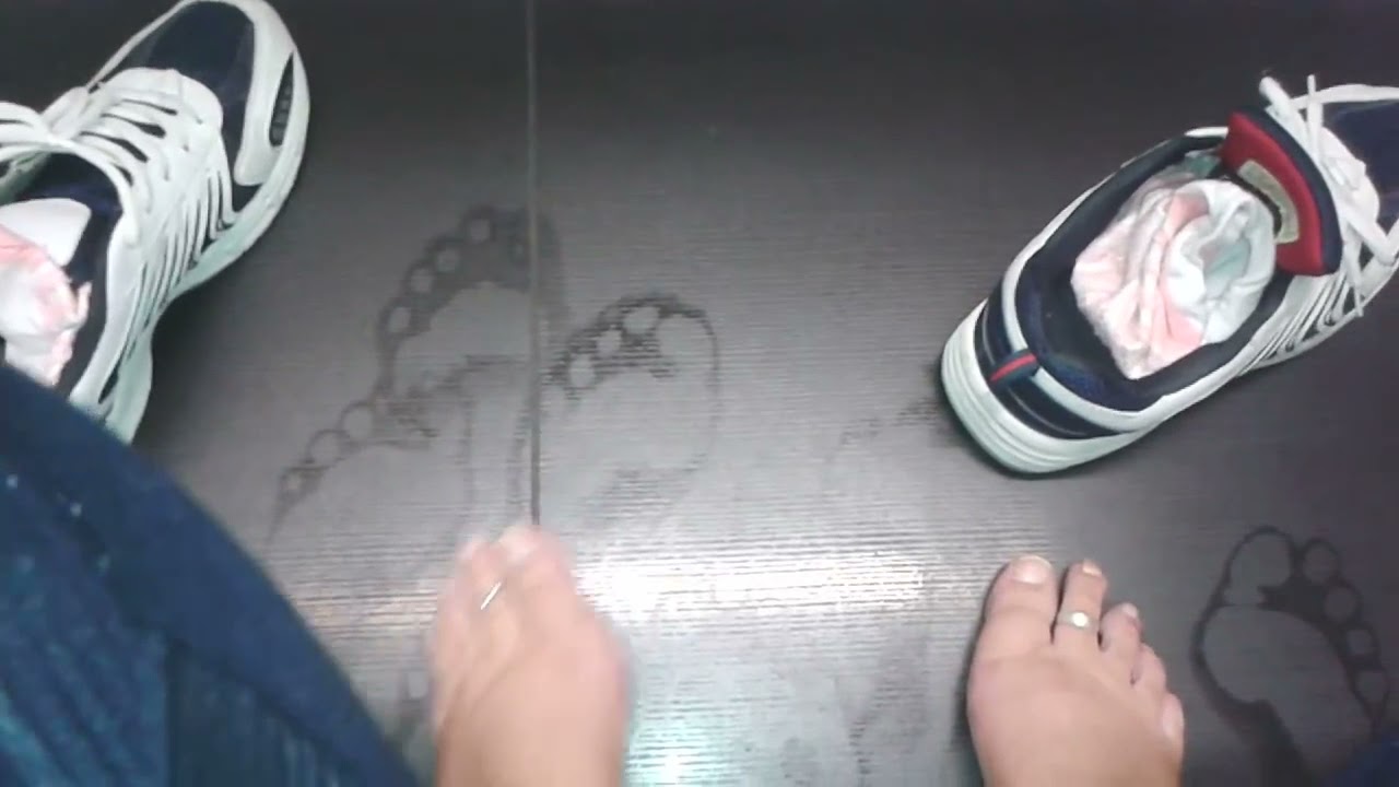 Sweaty Footprints after Gym