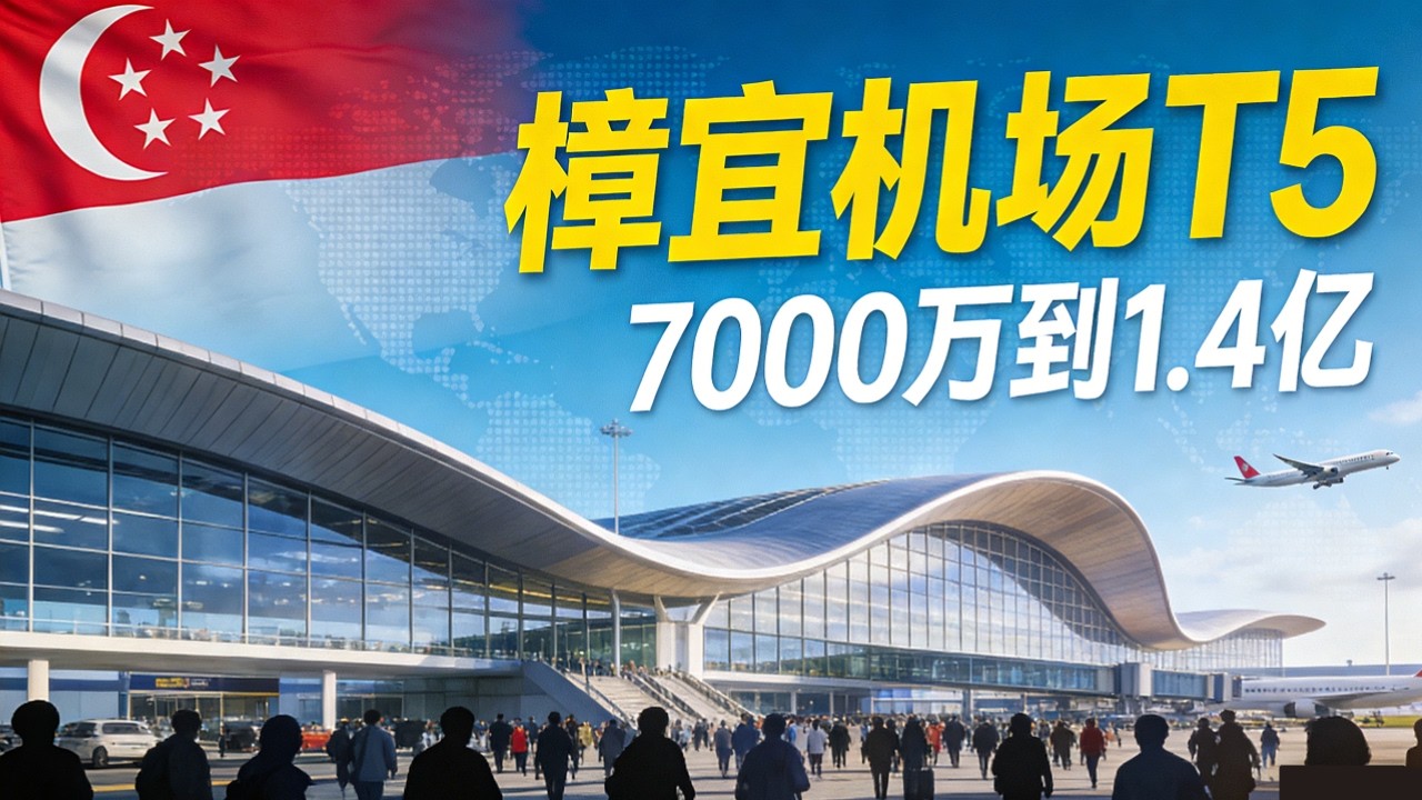 全球最佳机场再升级！7000万人流量还不够，樟宜机场为什么要建一座1.4亿级的T5航站楼？