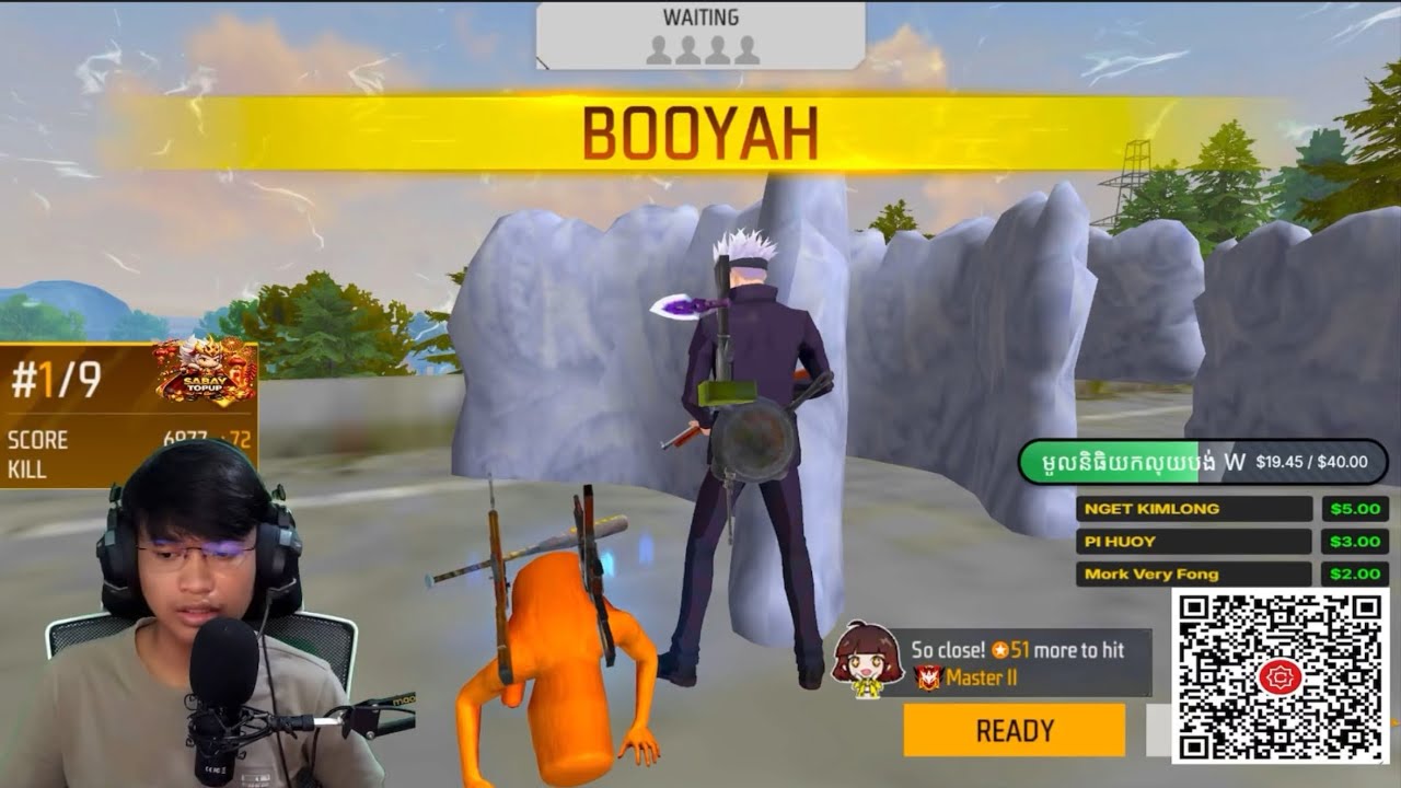 ប្រូរុនGG 2ហ្គេមជាប់គ្នា😱💥🎉#freefire 