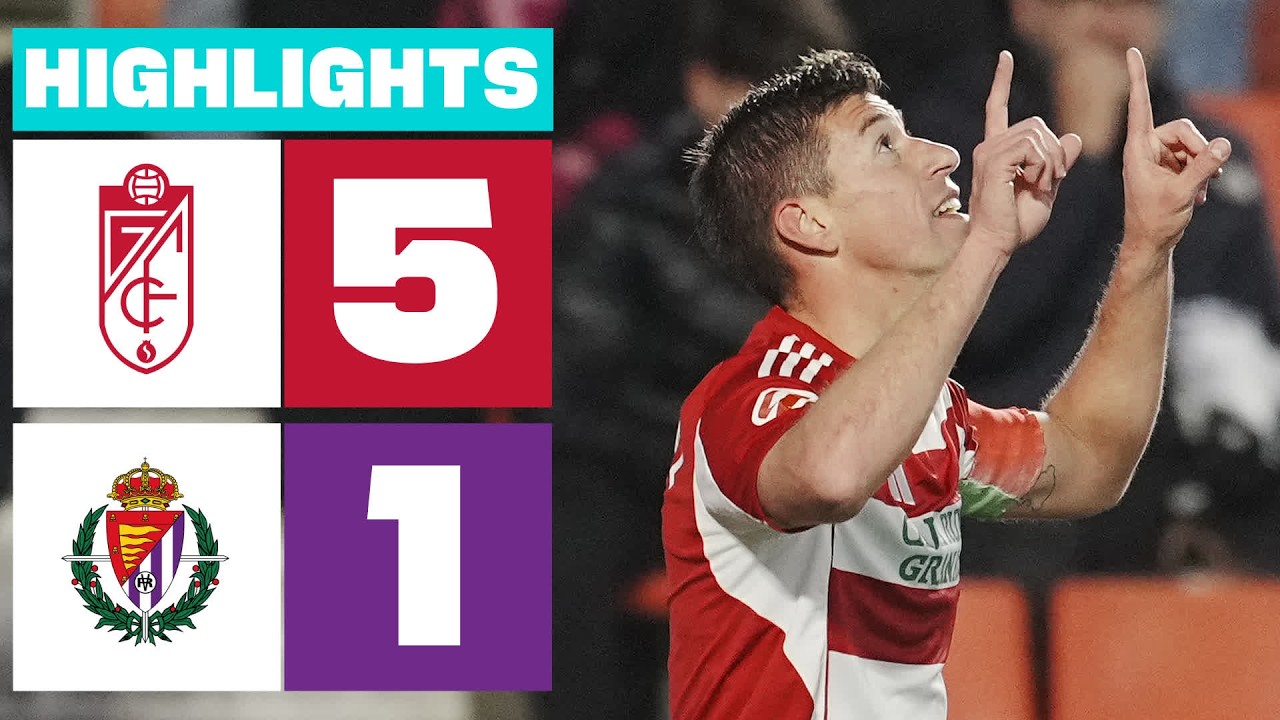 GRANADA CF 5 - 1 REAL VALLADOLID | RESUMEN LALIGA HYPERMOTION