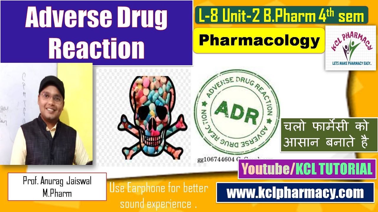 Adverse Drug Reaction  || L-8 Unit-2 || Pharmacology-I 4th sem | L-1 Chapter-2 Pharmacovigilance 8th