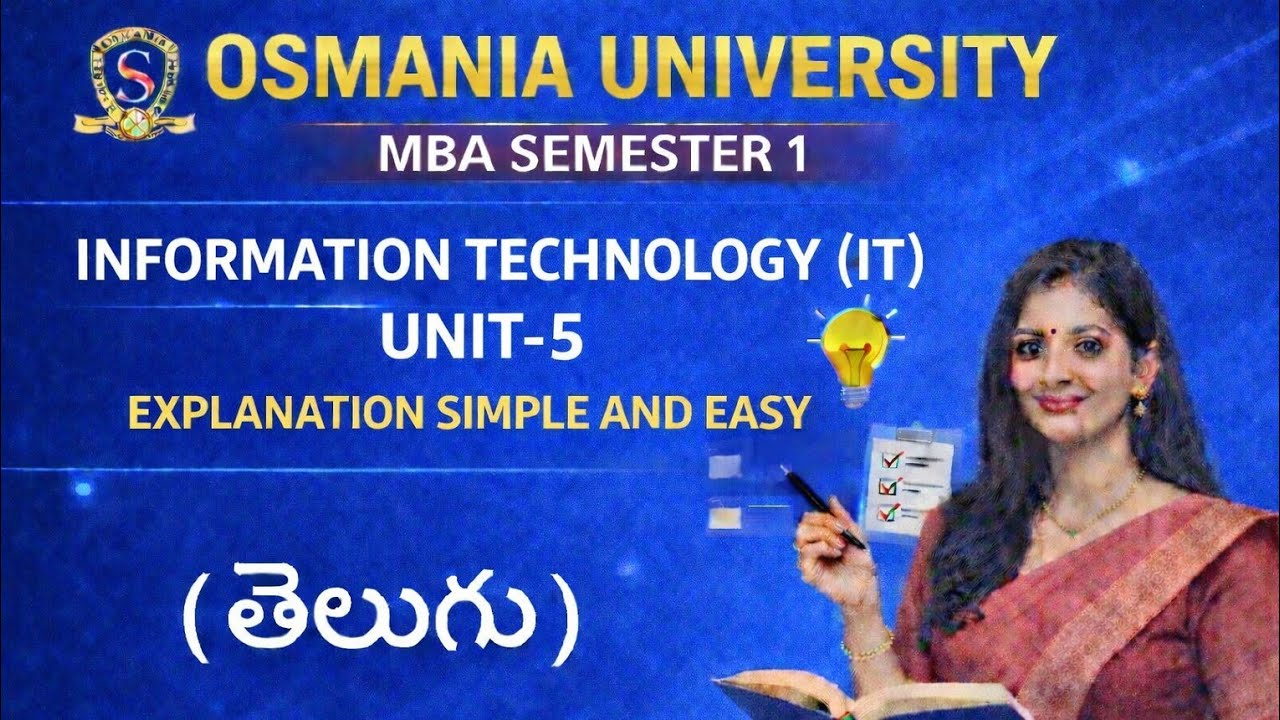 Information Technology unit-5 explanation in telugu (MBA 1ST SEM)